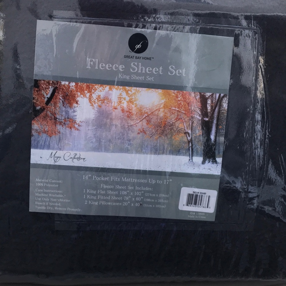King size gray fleece sheets
